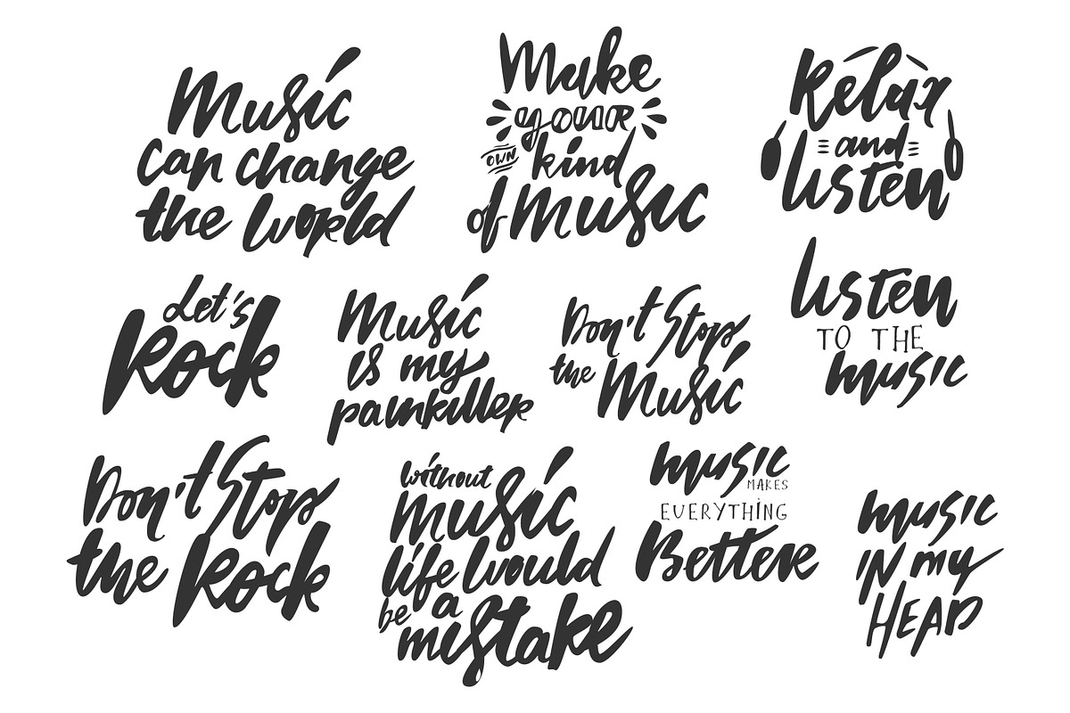 Music big lettering set