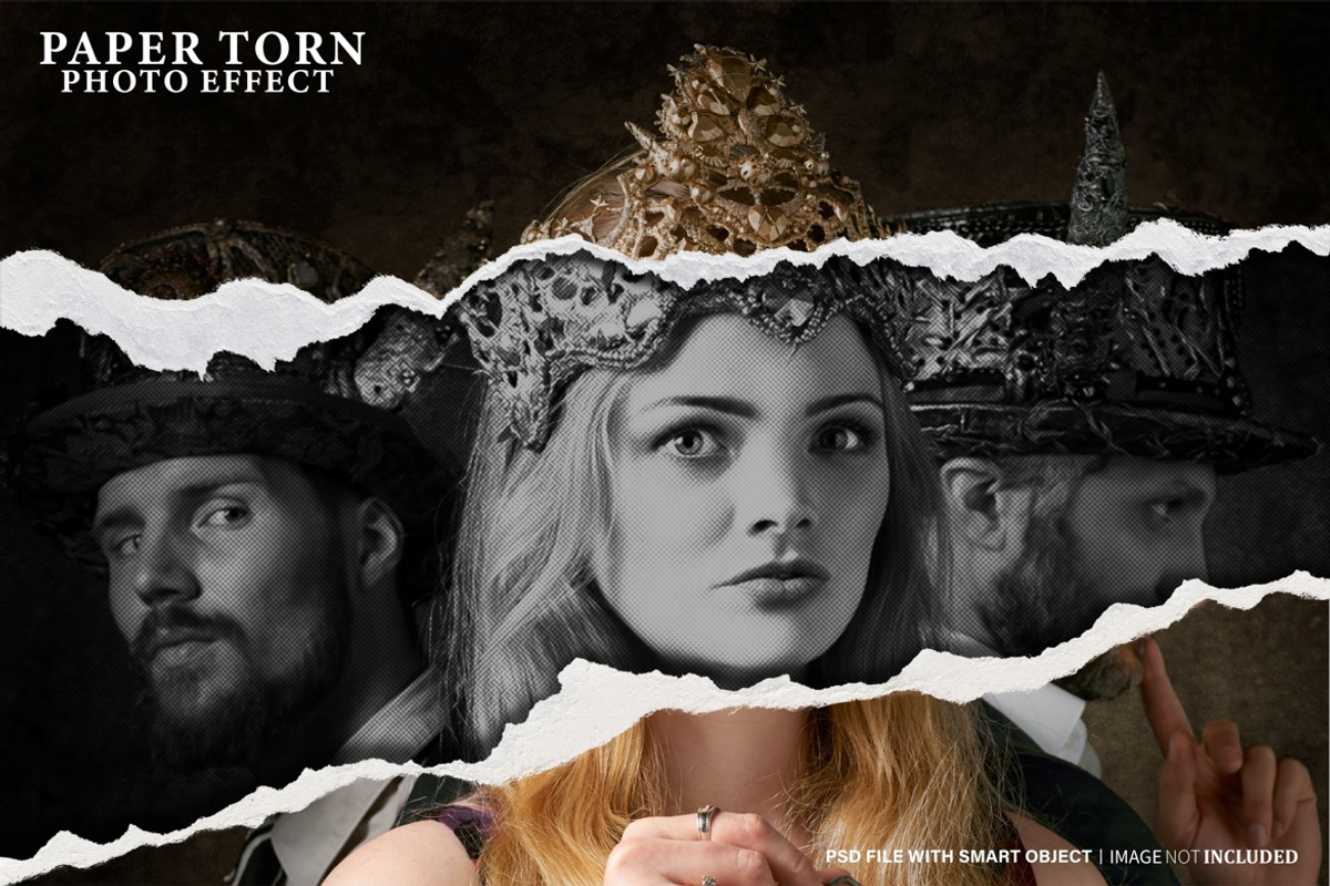 Paper Torn Photo Effect, a Layer Style Add-On by WudelMbois Studio (Photo 1 of 3)