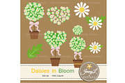 Daisy Flower Digital Paper Clipart, a Pattern Graphic by JennyL Designs (Thumbnail 3 of 8)