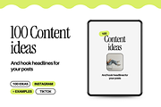 100 Content Ideas for Social Media, a Social Media Template by Mila Estudio (Thumbnail 1 of 4)