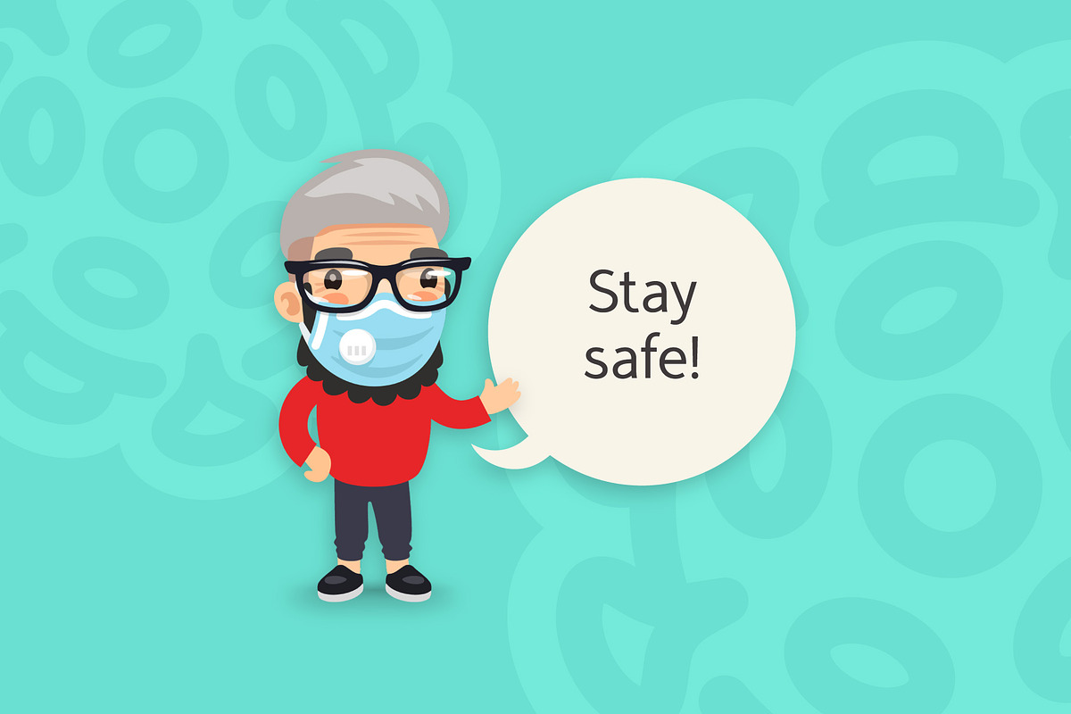 People in Protective Masks, a Healthcare Illustration by Voysla's Shop (Photo 7 of 7)