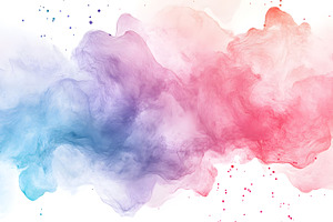 Vibrant Watercolor Ink Splash Background in Red and Blue Tones, a Background Photo by Photostock