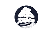 Beach Illustration Logo, a Branding & Logo Template by Piro Concept (Thumbnail 1 of 4)