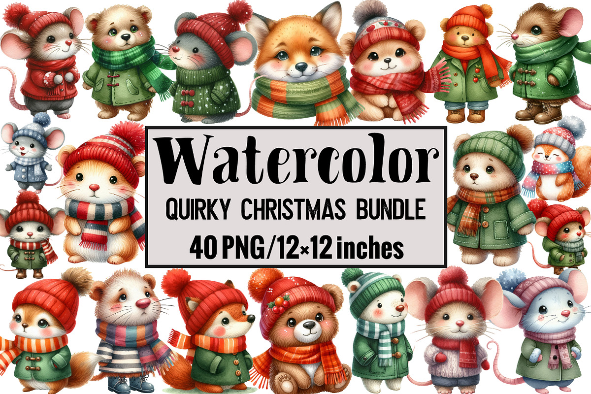 Quirky Christmas Bundle, an Illustration by Design Market (Photo 1 of 3)