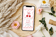 Cherry On Top Baby Shower Invitation, an Invitation Template by VeliusCreativeStudio (Thumbnail 3 of 5)