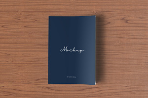 7 X 10 Closed Book Cover Mockup