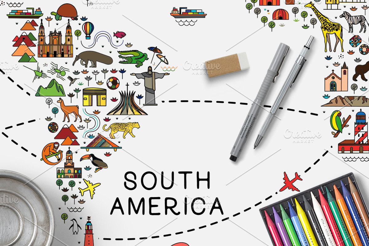 World Travel Map, an Illustration by Moloko88 (Photo 7 of 11)