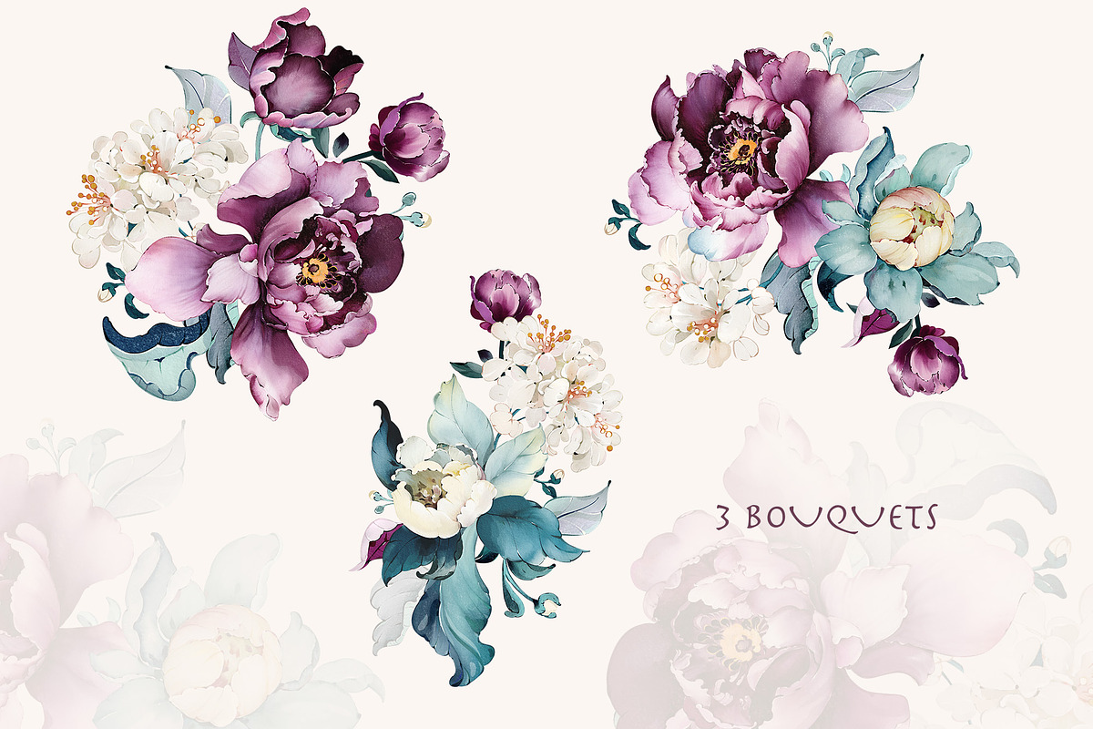 PEONIES seamless pattern, a Pattern Graphic by Lisima (Photo 12 of 16)