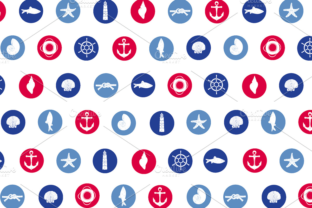 Vector sea patterns. preview 2