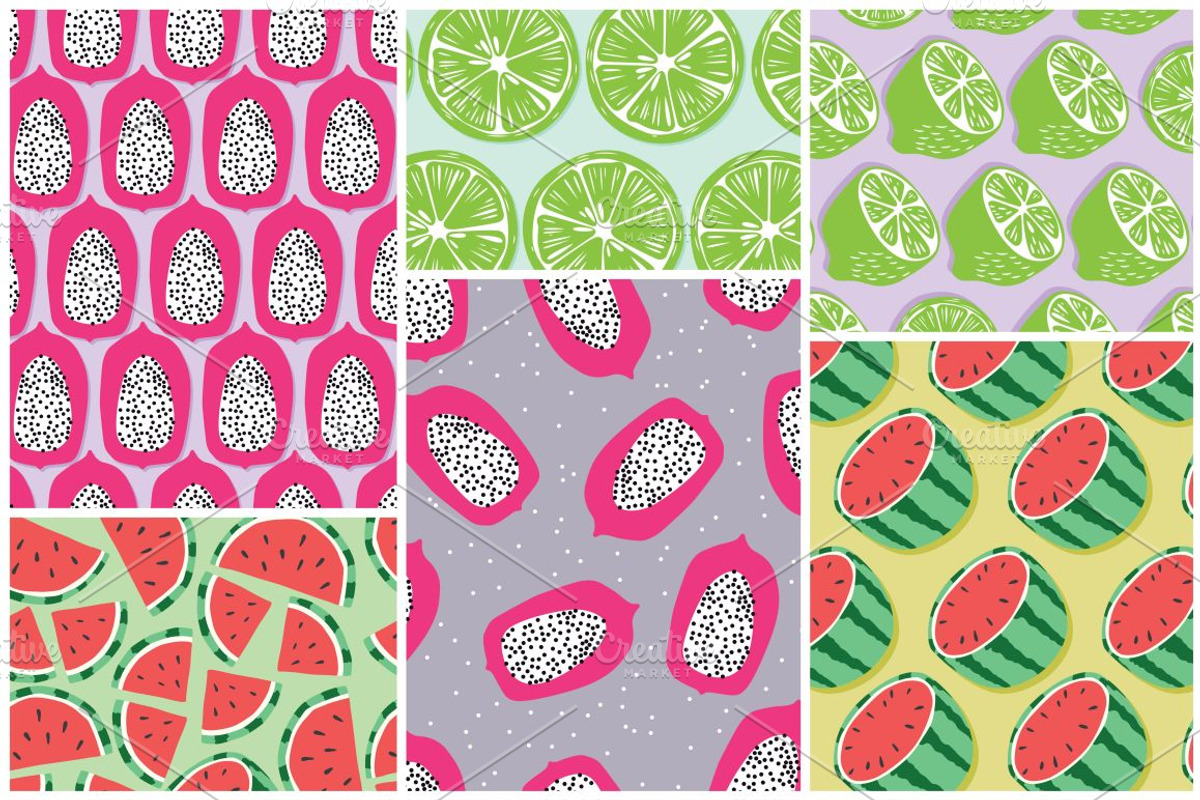 55 Tropical Fruit Seamless Patterns, a Pattern Graphic by Blue Lela Design (Photo 13 of 15)