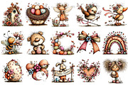 Whimsical Easter Clipart Bundle, an Illustration by OK Design (Thumbnail 3 of 6)