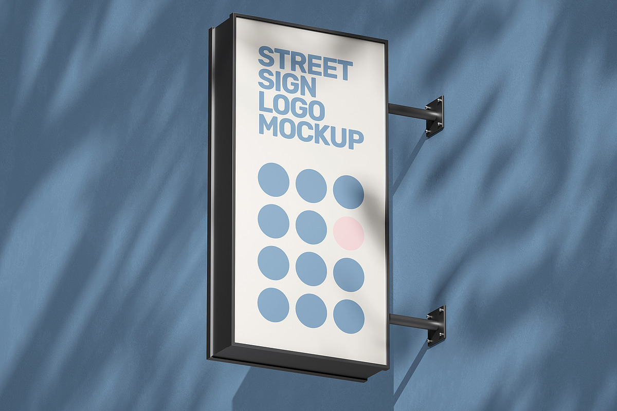Street Sign Mockup (32 PSD Scenes), an Advertising Mockup by Traint (Photo 27 of 50)