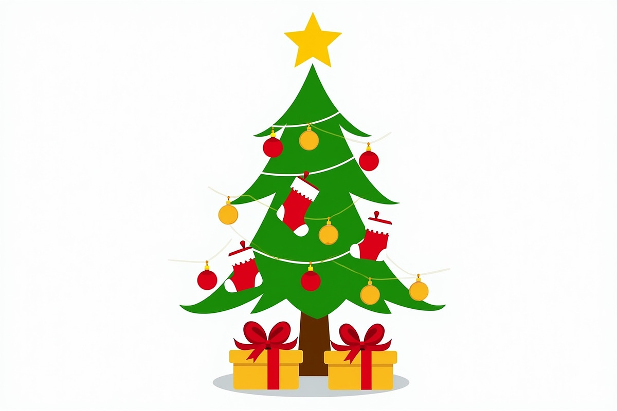 Cute Cartoon Xmas Trees, an Illustration by balal (Photo 8 of 11)