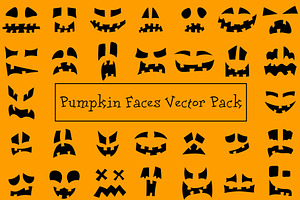Halloween Pumpkin faces set