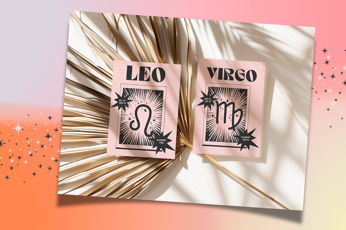 Zodiac Wall Art Prints Poster, a Decorative Illustration by Honey Island Studio (Photo 6 of 6)