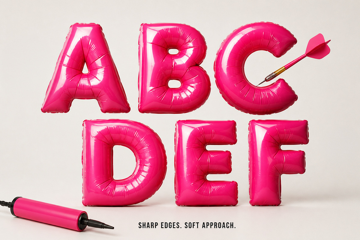 Pink Balloon Font, a Sans Serif Font by Handmadefont (Photo 5 of 21)