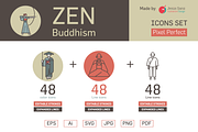 Zen Buddhism Icon Set, an Outline Icon by ÁRTICA (Thumbnail 1 of 4)