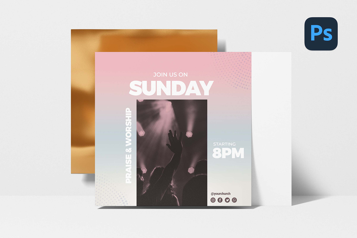 Worship Service Flyers, a Social Media Template by Believe Creatives