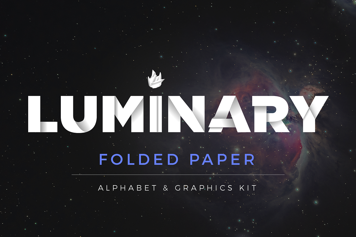Alphabet & Graphics Kit Folded Paper, an Illustration by Onyx Templates (Photo 1 of 11)