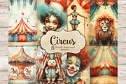 Circus Junk Journal Paper | Carnival, a Person Illustration by GlamArtZhanna (Thumbnail 1 of 10)