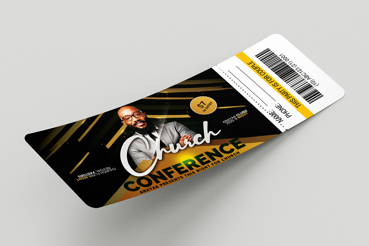 Church Conference Pass, a Card Template by Psd Templates (Photo 3 of 3)
