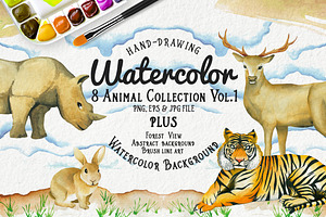 Watercolor Animal Vol.1 Plus