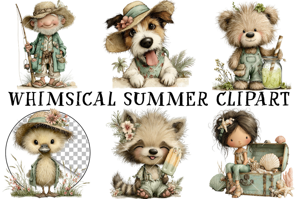 Whimsical Summer Clipart, an Illustration by OK Design (Photo 2 of 6)