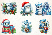 Christmas owl Sublimation Clipart, an Illustration by CreationArt (Thumbnail 2 of 5)