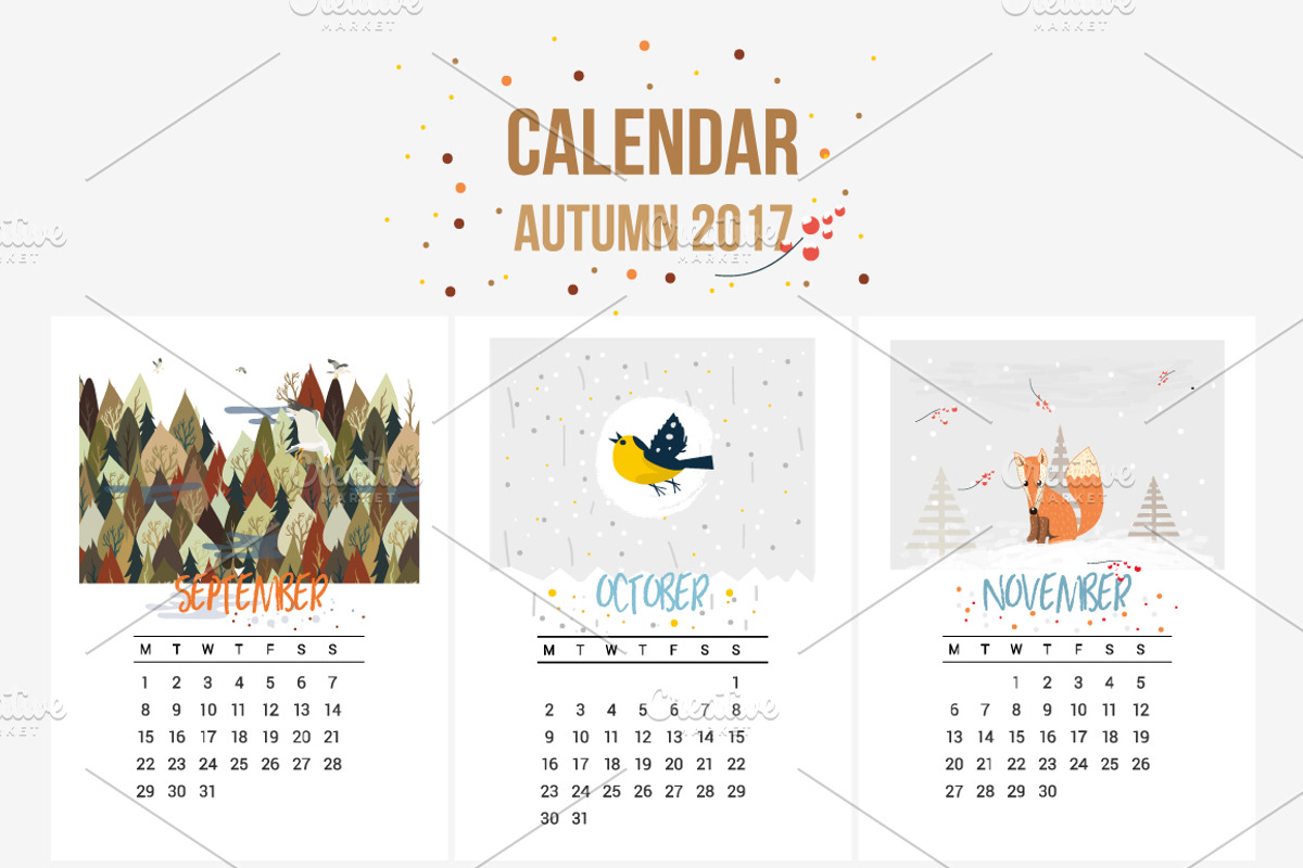 Illustrated Calendar 2017 | Vector, an Animal Illustration by Artem Vorotnikov (Photo 6 of 6)