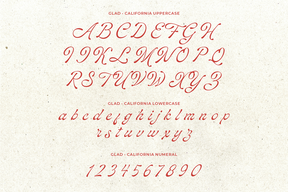 GLAD - CALIFORNIA, a Script Font by GladType (Photo 8 of 8)