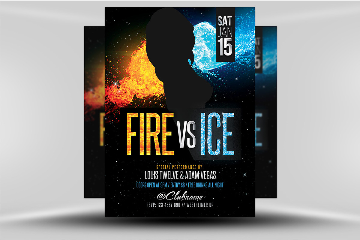 Fire & Ice Flyer Template, a Flyer Template by FlyerHeroes (Photo 1 of 4)