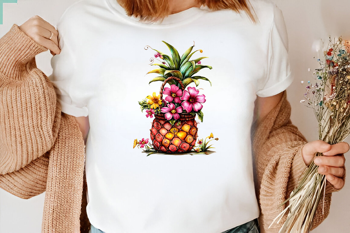 Summer Pineapple Clipart PNG Bundle., an Illustration by SVGArt (Photo 5 of 9)
