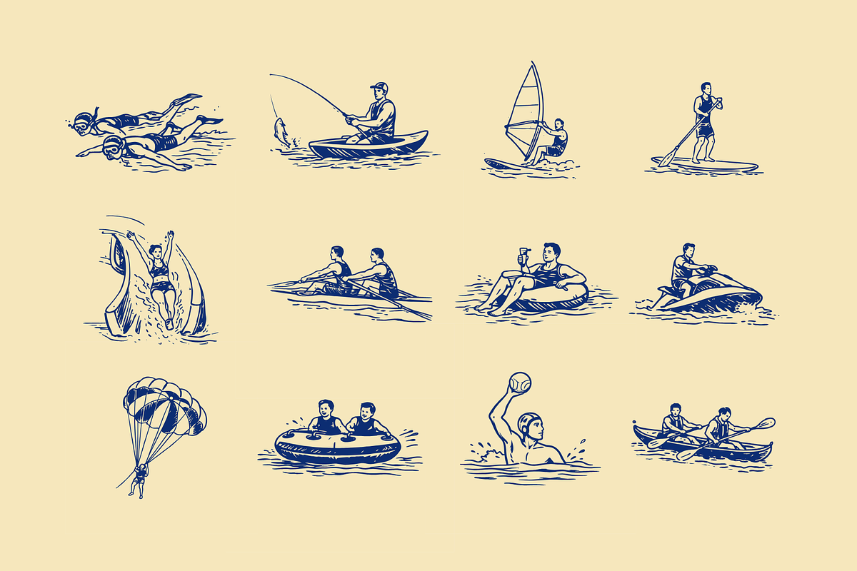 Watersport Vector Illustrations, a Sport Illustration by Rasgood (Photo 3 of 10)