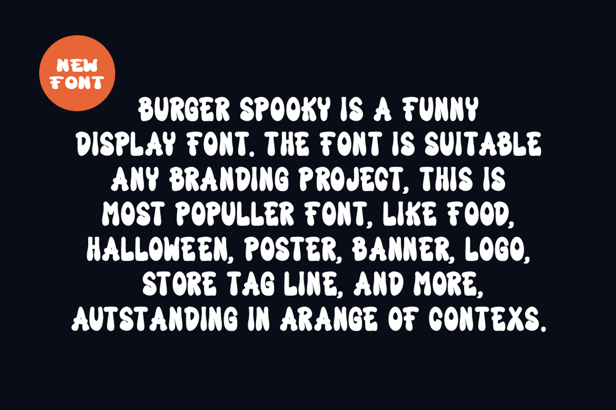 Burger Spooky - Food Font, a Handwritten Font by QR Design Studio (Photo 4 of 9)