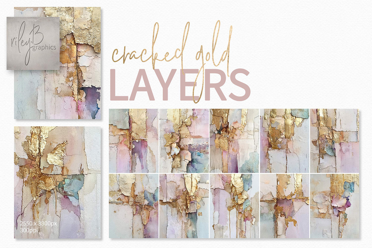 Cracked Gold Layers, a Decorative Illustration by rileyBgraphics (Photo 1 of 7)
