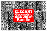 Elegant Geometric & Floral Laser Cut, an Object Graphic by Designs_River (Thumbnail 1 of 12)