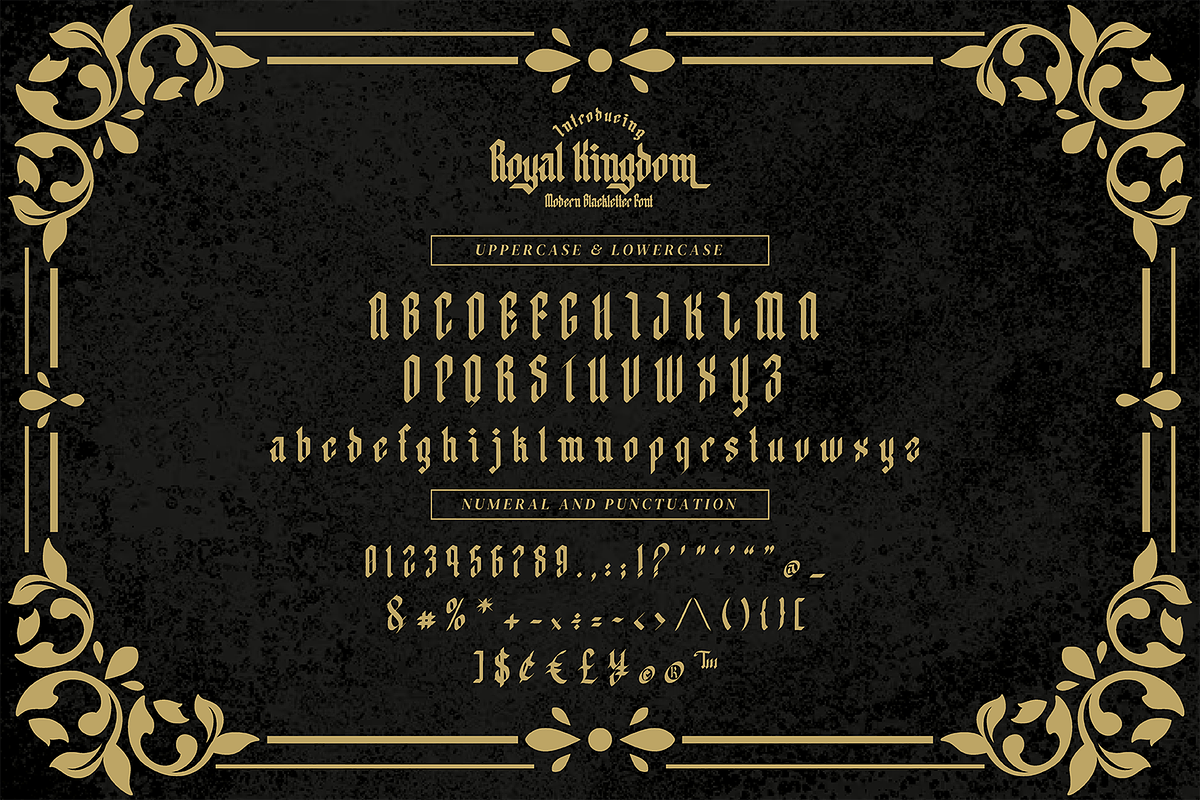 Royal Kingdom - Blackletter Font, a Blackletter Font by Pixesia Studio (Photo 8 of 10)