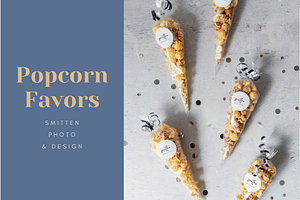Popcorn label mockup featuring stock photography, styled stock photography