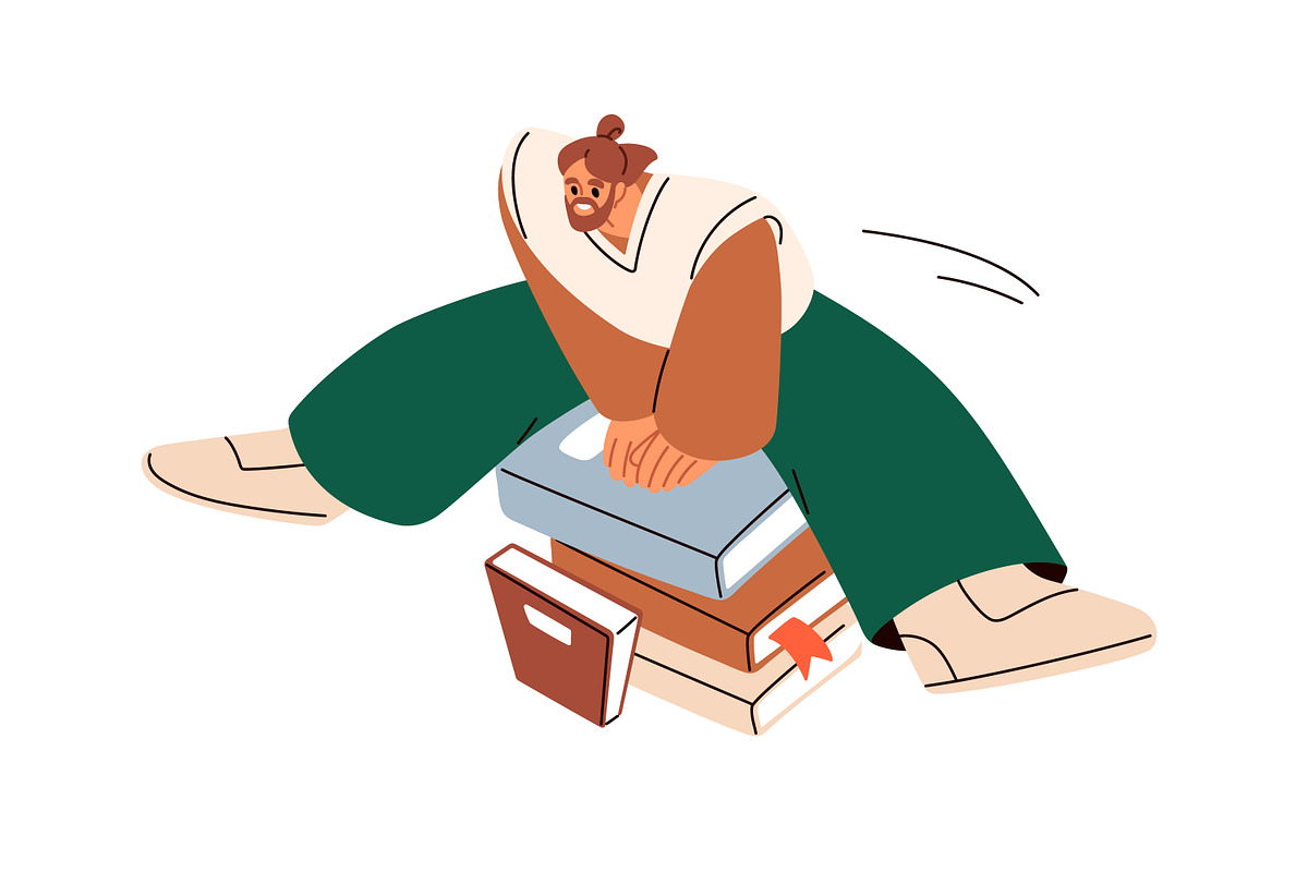People jump over obstacles concept, a Person Illustration by Good Studio (Photo 6 of 9)