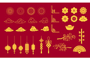 Asian oriental design elements, a Seasonal Illustration by Seavector Studio (Thumbnail 3 of 3)