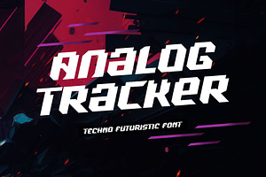 Analog Tracker - Techno Futuristic, a Font by Novitype