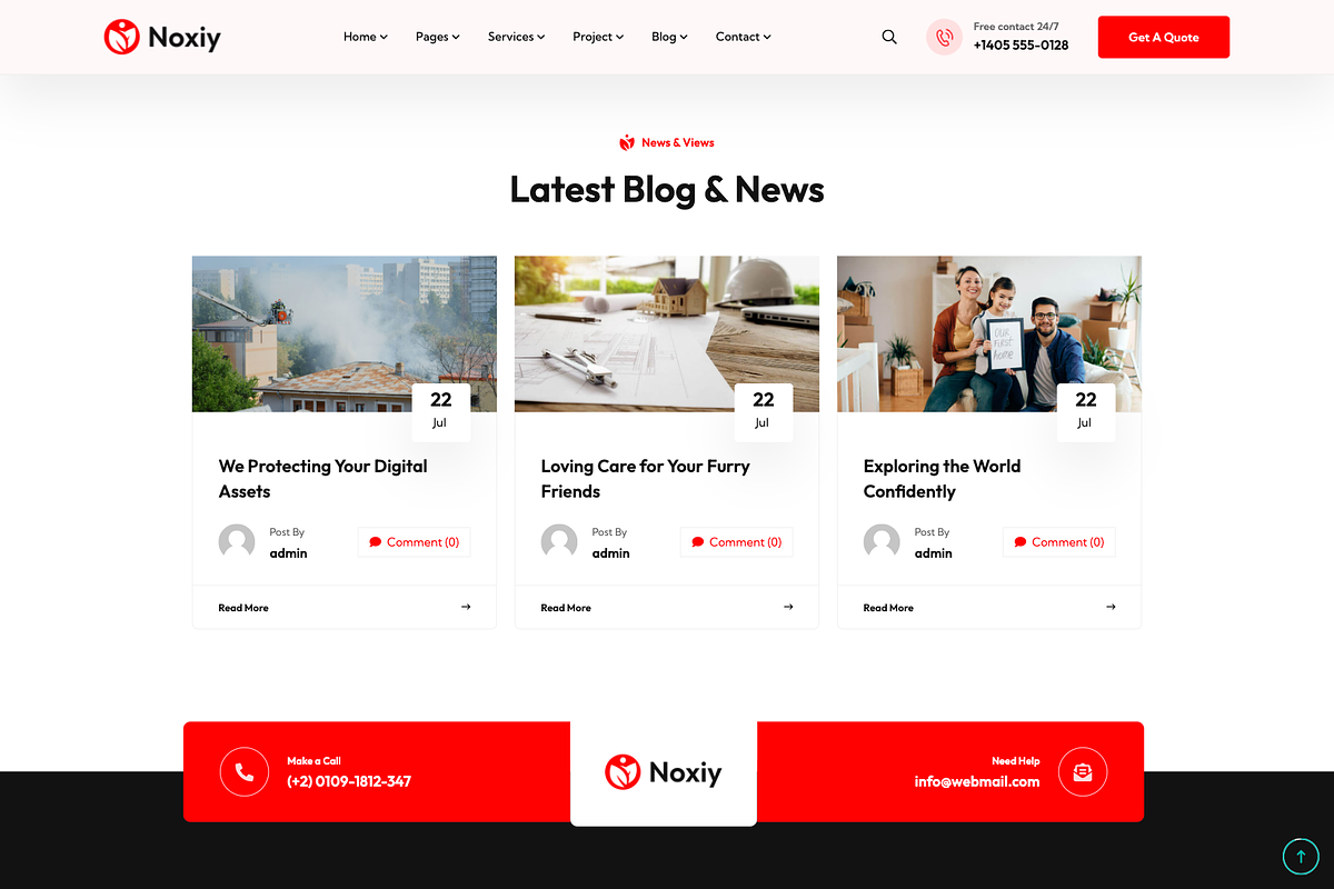 Insurance Company WordPress Theme, a WordPress Template by UInstrument (Photo 6 of 8)