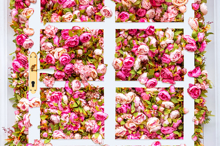 Creative collage Door in summer