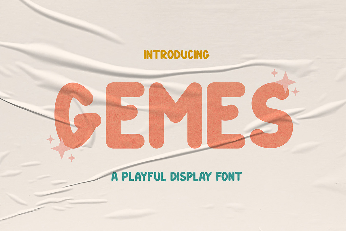Gemes - Cute Comic Display Font, a Font by Agung Kreatif (Photo 1 of 8)