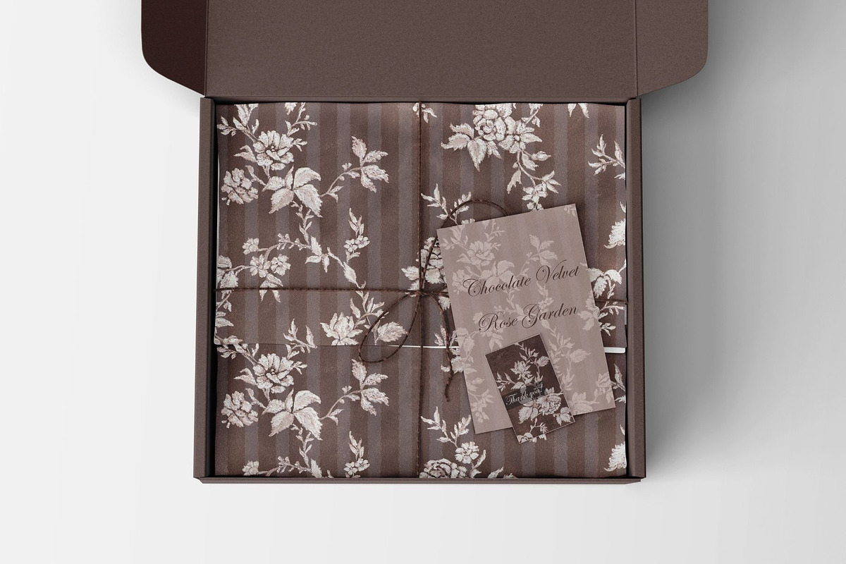 Chocolate Velvet Rose Garden Pattern, a Pattern Graphic by MouseGrey (Photo 6 of 11)