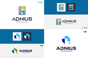 Set of Letter A initial logo designs, a Branding & Logo Template by Lucky Creative (Thumbnail 3 of 5)