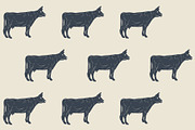 Vector Bovine Graphics, an Animal Illustration by Dorey Kronick Art&Design (Thumbnail 19 of 19)