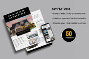Real Estate Newsletter Template, a Print Template by Designmela01 (Thumbnail 2 of 10)