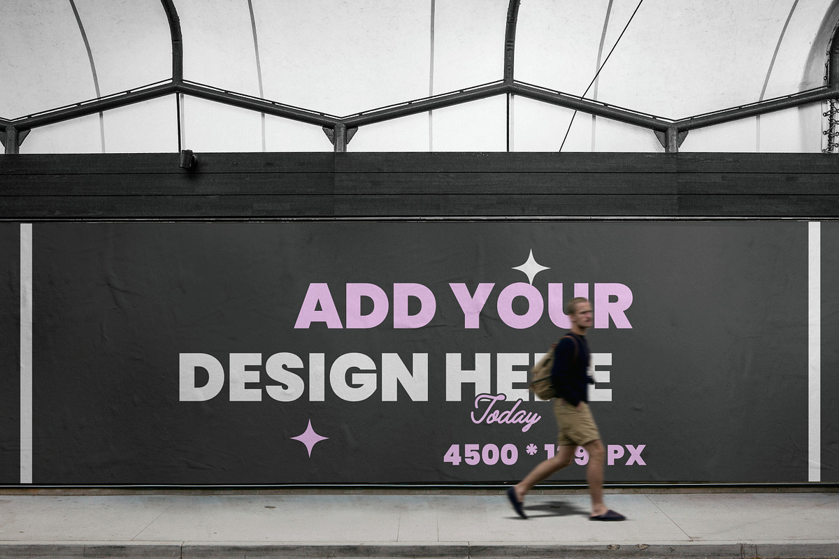 Sidewalk City Billboard Mockup, an Advertising Mockup by GearShift (Photo 1 of 4)