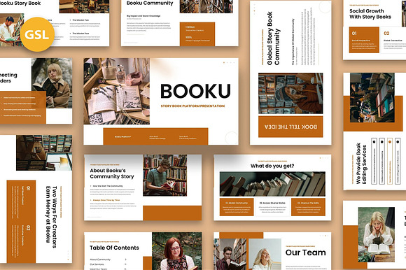 Booku - Storybook Platform GSlides preview 7
